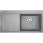 Preview: Franke MTG 611, 1000x515mm, Siebkorb als Druckknopfventil, mit verdecktem Ueberlauf, Tropfteil links, Steingrau