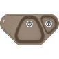 Preview: Franke AZG 661-E 960x500mm, 3 1/2", Drehknopf-Ventil, Becken rechts, runder Überlauf, Cashmere
