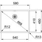 Preview: Franke BXX 210/110-54, Integral-Siebkorb als Druckknopfventil, verdecktem Ueberlauf, ohneTropfteil, ohne Batterieloch