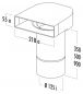 Preview: T-UR 125 Umlenkstück 90° mit Rundrohr, Verbindungselement, weiß, L 500 mm