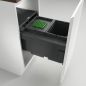 Preview: Cox® Base 360 S/400-2, Abfallsammler für Frontauszüge, mit Biodeckel, anthrazit, H 360 mm
