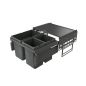 Preview: Cox® Base 360 S/600-3, Abfallsammler mit Frontauszugssystem, ohne Biodeckel, anthrazit, H 360 mm