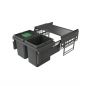 Preview: Cox® Base 360 K/600-2, Abfallsammler mit Frontauszugssystem, mit Biodeckel, anthrazit, H 360 mm