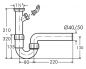 Preview: Röhrengeruchsverschluss 2 , Siphon, 1 ½ Zoll x Ø 40 mm