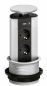 Preview: Evoline® Port-USB, Versenkbares Steckdosenelement, Deckel silberfarbig