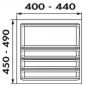 Preview: Ordine edelstahlfarbig, Besteckeinsatz, für 500er Schrank, 2 Trennstege-Sets