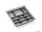 Preview: Ordine edelstahlfarbig, Besteckeinsatz, für 600er Schrank, 2 Trennstege-Sets