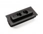 Preview: Evoline® BackFlip-USB schwarz, Steckdosenelement, schwarz lackiert 4044657015297