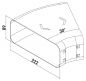 Preview: P-RBH 150 Rohrbogen horizontal 30°, Verbindungselement, hellgrau