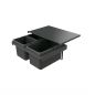 Preview: Cox Stand-UP® 250 S/600-3, Abfallsammler für vorhandene Auszüge, ohne Biodeckel, anthrazit, H 250 mm