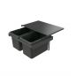 Preview: Cox Stand-UP® 280 S/600-2, Abfallsammler für vorhandene Auszüge, anthrazit, H 280 mm