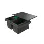 Preview: Cox Stand-UP® 280 S/600-3, Abfallsammler für vorhandene Auszüge, mit Biodeckel, anthrazit, H 280 mm