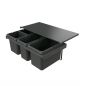 Preview: Cox Stand-UP® 280 S/800-4, Abfallsammler für vorhandene Auszüge, ohne Biodeckel, anthrazit, H 280 mm