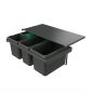 Preview: Cox Stand-UP® 280 S/800-4, Abfallsammler für vorhandene Auszüge, mit Biodeckel, anthrazit, H 280 mm