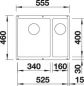 Preview: BLANCO SUBLINE 340/160-U für Farbige Komponenten cafe 527816