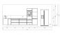 Preview: Burger Planungsküche Celine F132 CONCRETE WHITE Arbeitsplatte Shale black