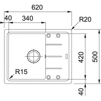 Franke Basis - BFG 611-62 Steingrau