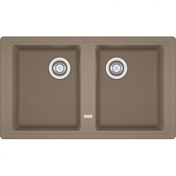 Franke BFG 620, 2x 860x500mm, 2 x Siebkorb als Drehknopfventil, mit rundem Ueberlauf, Cashmere