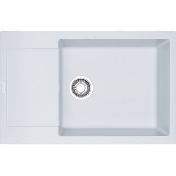 Franke MRG 611-78 XL, 780x500mm, Siebkorb als Druckknopfventil, mit verdecktem Ueberlauf, reversibel, Glacier
