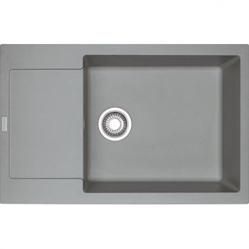 Franke MRG 611-78 XL, 780x500mm, Siebkorb als Druckknopfventil, mit verdecktem Ueberlauf, reversibel, Steingrau