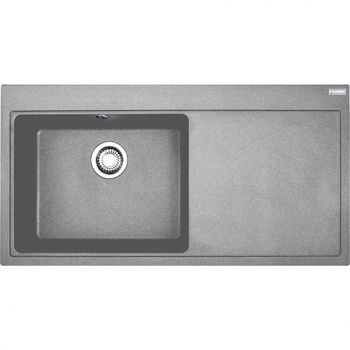 Franke MTG 611, 1000x515mm, Tropfteil rechts, Steingrau, Siebkorb als Druckknopfventil,