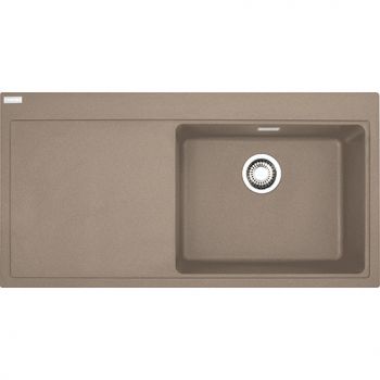 Franke MTG 611, 1000x515mm, Siebkorb als Druckknopfventil, mit verdecktem Ueberlauf, Tropfteil links, Cashmere