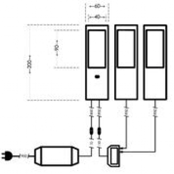 LED-HELIOS 5er-Set inkl. Trafo + Sensor Unterbauleuchten