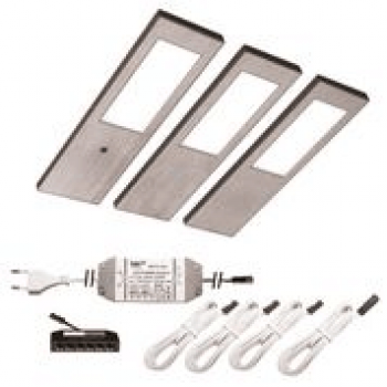 LED-HELIOS 3er-Set inkl. Trafo + Sensor Unterbauleuchten