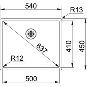 Franke Box - BXX 110-50 Stopfenventil Handbedienung