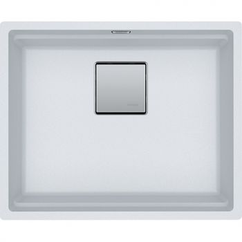 Franke KNG 110-52, 560x460mm, Siebkorb als Druckknopfventil, mit verdecktem Ueberlauf, mit Ablaufgarnitur, ohne Tropfteil, Fragranit, Glacier