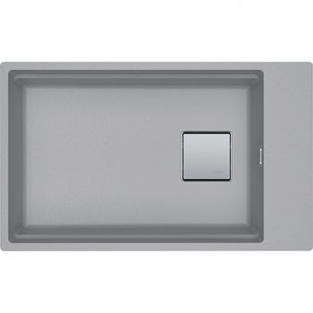 Franke KNG 110-62, 620x420mm, Siebkorb als Druckknopfventil, Steingrau