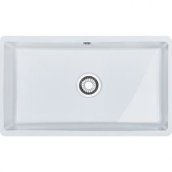 Franke KBK 110-70, 745x445mm, Siebkorb als Druckknopfventil, mit verdecktem Ueberlauf, inkl. Ablaufgarnitur, Glacier