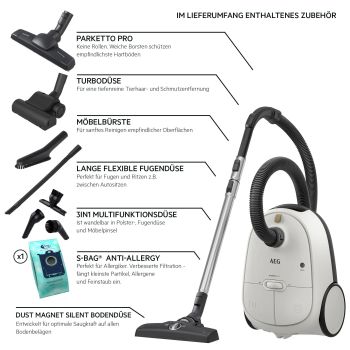 AEG AB61H6SW - Bodenstaubsauger - Shell White