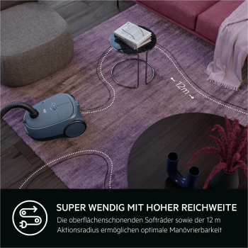 AEG AB61C2DBS - Bodenstaubsauger - Denim Blue