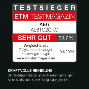 Preview: AEG AL61C2ÖKO - Bodenstaubsauger - Black Recycled