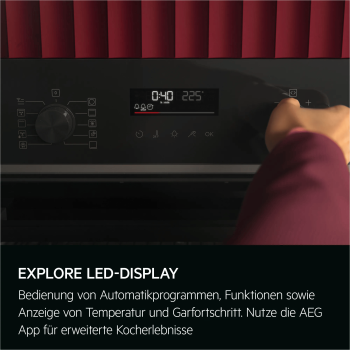 Preview: AEG NBU5P40SM - Einbauherd/Backofen - Edelstahl mit Antifingerprint