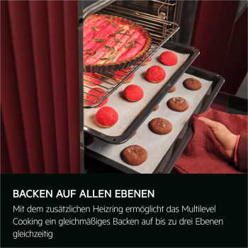 Preview: AEG NBU5A10CM - Einbauherd/Backofen - Edelstahl mit Antifingerprint