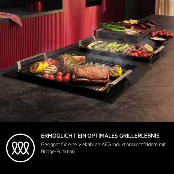AEG A9HHPG11 - Zubehör - Schwarz Plancha Grill 2.0 mit Antihaft-Keramikbeschichtung
