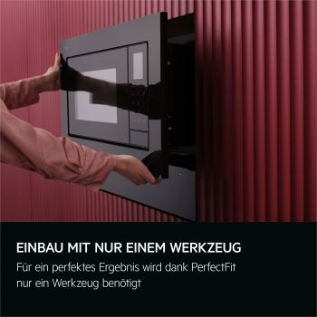 AEG MG2600T - Mikrowelle - Mattschwarzes Glas