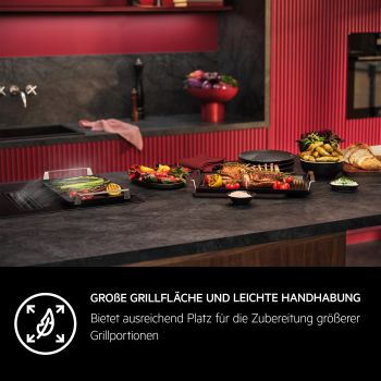 AEG A9HHPG11 - Zubehör - Schwarz Plancha Grill 2.0 mit Antihaft-Keramikbeschichtung