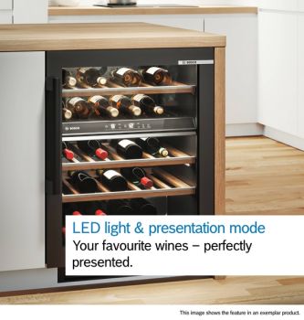 Bosch KWK16ABGB, Freistehender Weinkühlschrank