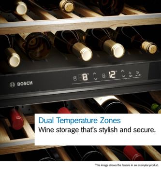 Bosch KWK16ABGB, Freistehender Weinkühlschrank