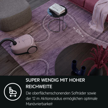 AEG AB61C1WP - Bodenstaubsauger - Whisper Pink