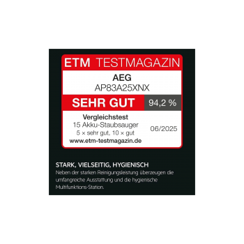 AEG AP83A25XNX - Akku Staubsauger - Dark Grey