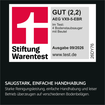 AEG VX9-5-EBR - Bodenstaubsauger - Ebony Black