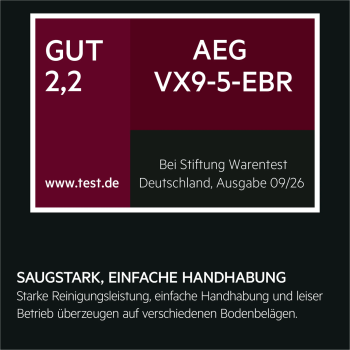 AEG VX9-5-EBR - Bodenstaubsauger - Ebony Black