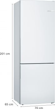 Bosch KGE49AWCA, Freistehende Kühl-Gefrier-Kombination mit Gefrierbereich unten