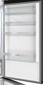 Siemens KG49NSBBF, Freistehende Kühl-Gefrier-Kombination mit Gefrierbereich unten, Glastür