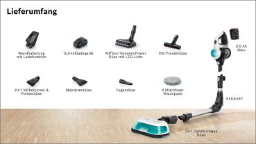 Bosch BKS71HYG1, Akku-Staubsauger 2in1 Saugen & Wischen