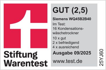 Preview: Siemens WQ45B2B40, Wärmepumpen-Trockner